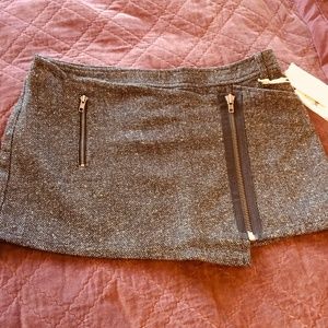 GUESS Tweed Wrap Mini Skirt